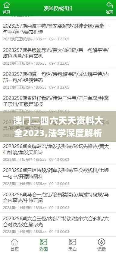 澳门二四六天天资料大全2023,法学深度解析_凝丹CTM583.15
