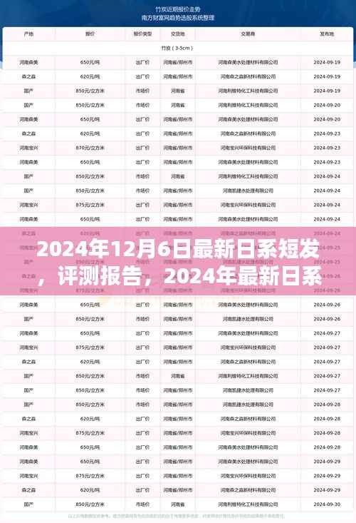 时尚与个性的完美融合,最新日系短发评测报告