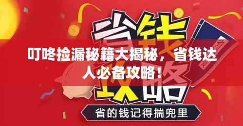 叮咚捡漏秘籍大揭秘,省钱达人必备攻略!