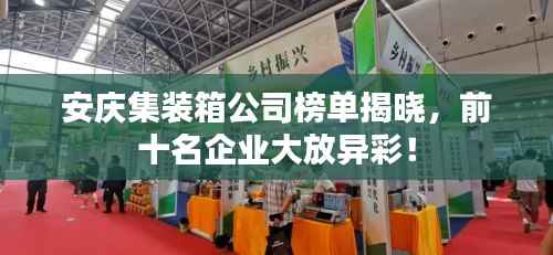 安庆集装箱公司榜单揭晓,前十名企业大放异彩!